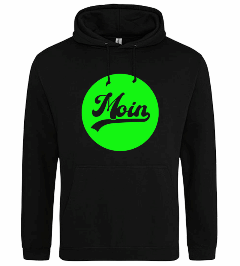 MOIN Hoodie "Green Circle", schwarz