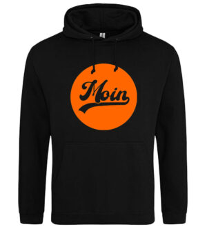 MOIN Hoodie "Orange Circle", schwarz
