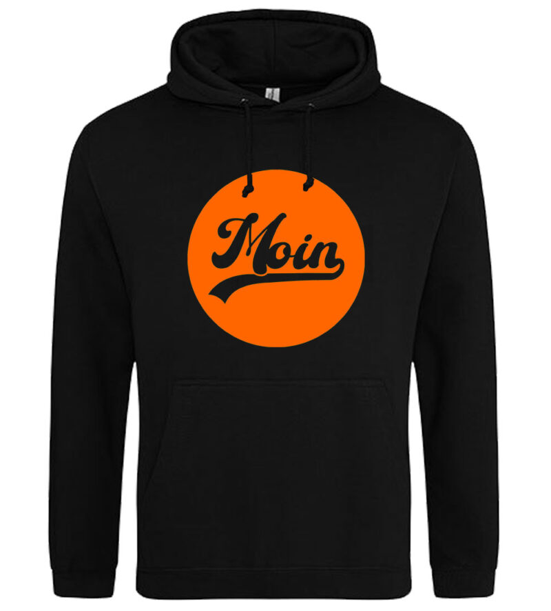 MOIN Hoodie "Orange Circle", schwarz
