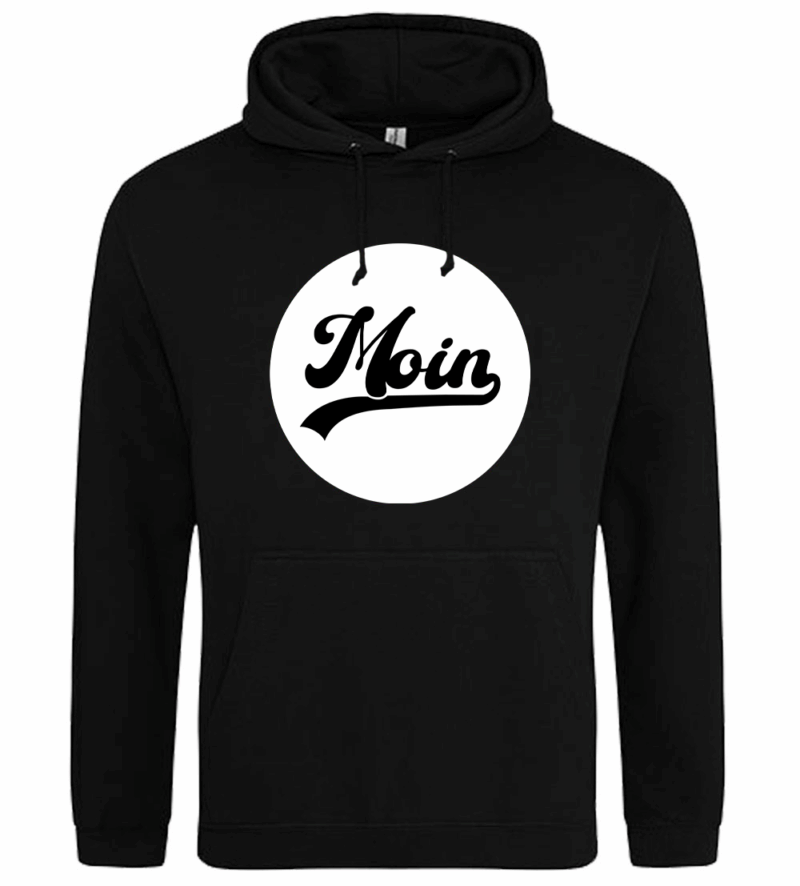 MOIN Hoodie "White Circle", schwarz