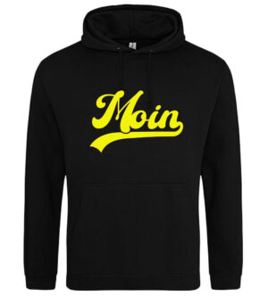 MOIN Hoodie "Yellow Logo", schwarz