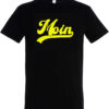T-SHirt in schwarz mit gelbem Aufdruck "MOIN"