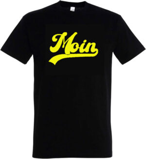 MOIN T-Shirt "Yellow Logo", schwarz