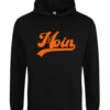 MOIN Hoodie "Orange Logo", schwarz