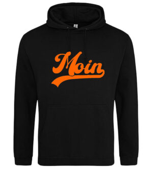 MOIN Hoodie "Orange Logo", schwarz