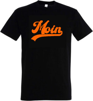MOIN T-Shirt "Orange Logo", schwarz