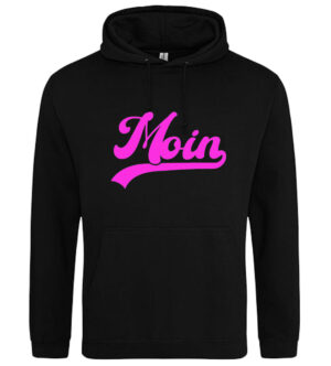 MOIN Hoodie "Pink Logo", schwarz