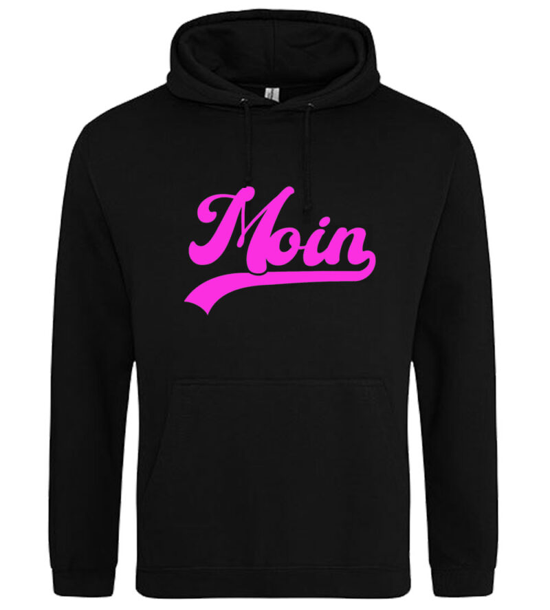MOIN Hoodie "Pink Logo", schwarz