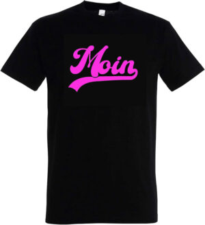 MOIN T-Shirt "Pink Logo", schwarz