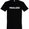 T-Shirt in schwarz mit schwarzweißem Aufdruck "PAULIZEI"