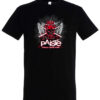 T-Shirt in schwarz mit mehrfarbigen Aufdruck, "PAISTE Skull Cymbals and Gongs"